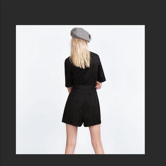 Zara Trafaluc Black Suede Romper - Picture 9 of 12